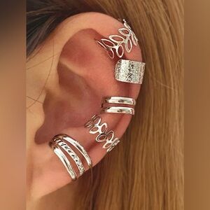 Silver 5pcs Ear Cuff set